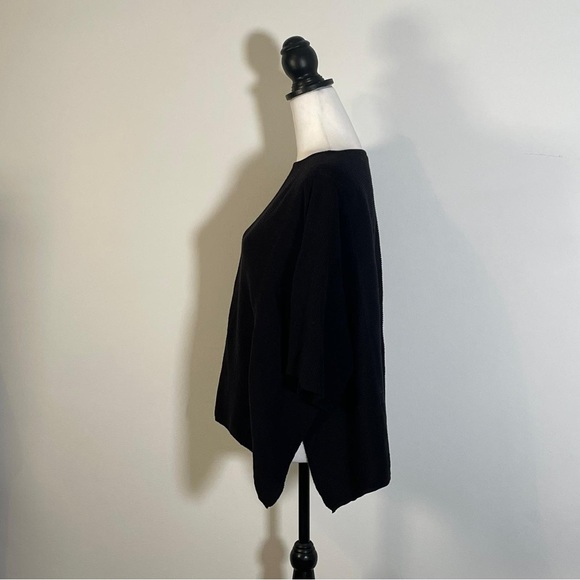 Ann Taylor Black Boatneck Tight Knit Short Sleeve Pullover Sweater M/L - Picture 6 of 7